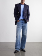 Husbands - Distressed Cotton-Jersey T-Shirt - Blue
