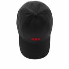424 Men's Alias Red Logo Cap in Black