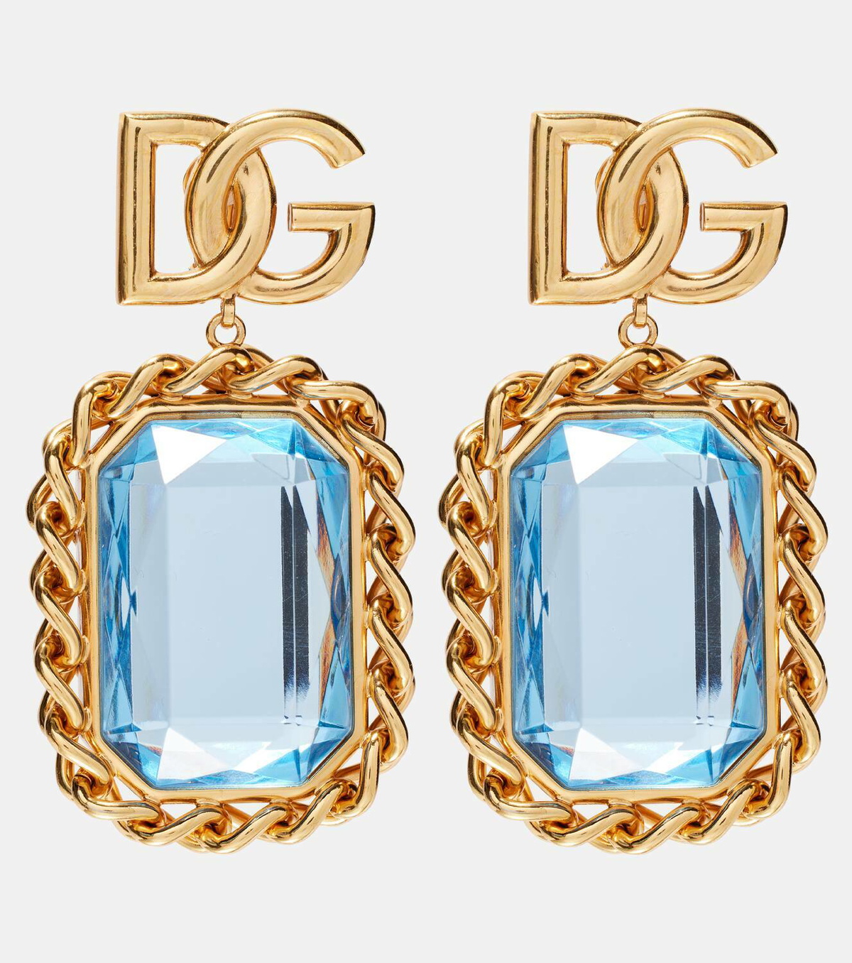 Dolce&Gabbana DG embellished clip-on earrings