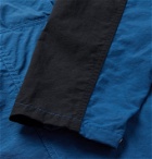 Pilgrim Surf Supply - Colour-Block Nylon Hooded Half-Zip Parka - Blue