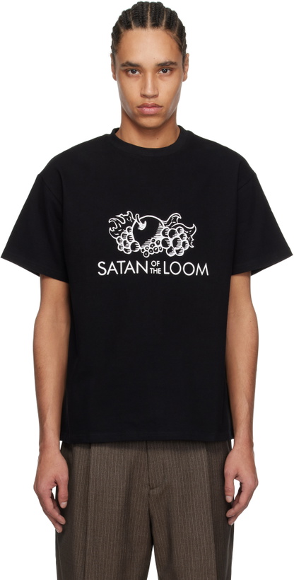 Photo: Glass Cypress SSENSE Exclusive Black 'Satan of The Loom' T-shirt