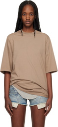 Rick Owens DRKSHDW Tan Temple Jumbo SS T-shirt