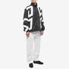 Versace Men's Greca Logo Padded Jacket in Black/White