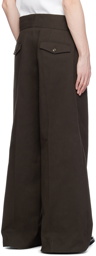 Dolce&Gabbana Brown Pleated Trousers