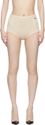 Blumarine Off-White Braid Cable Knit Shorts