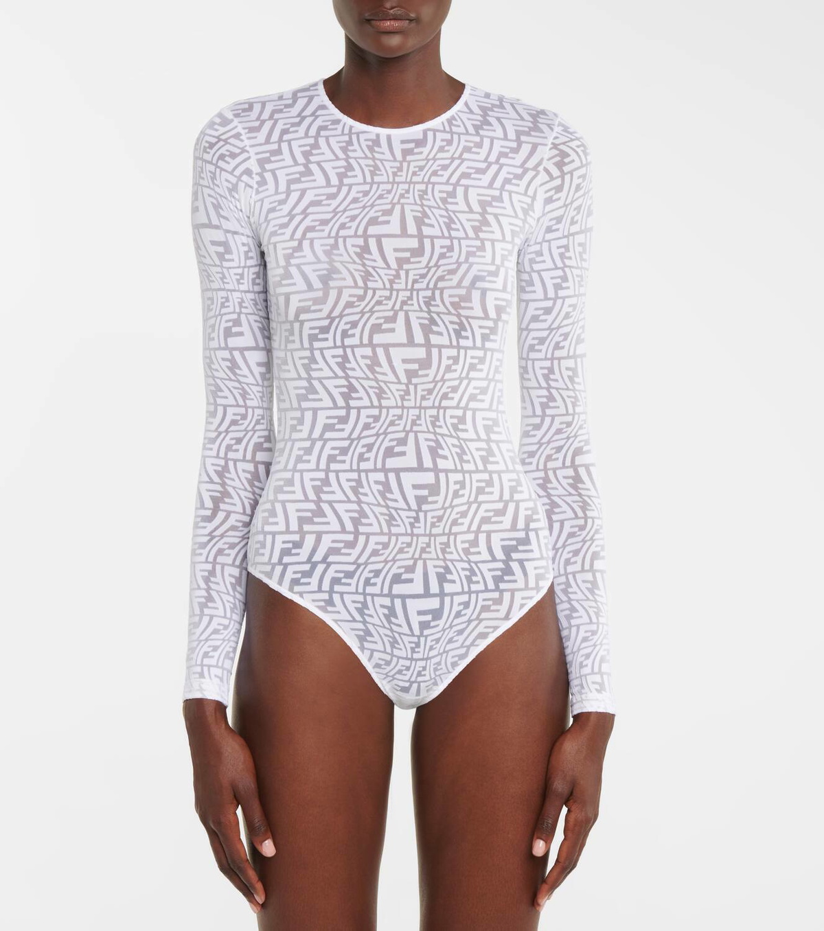 Fendi Vertigo tulle bodysuit