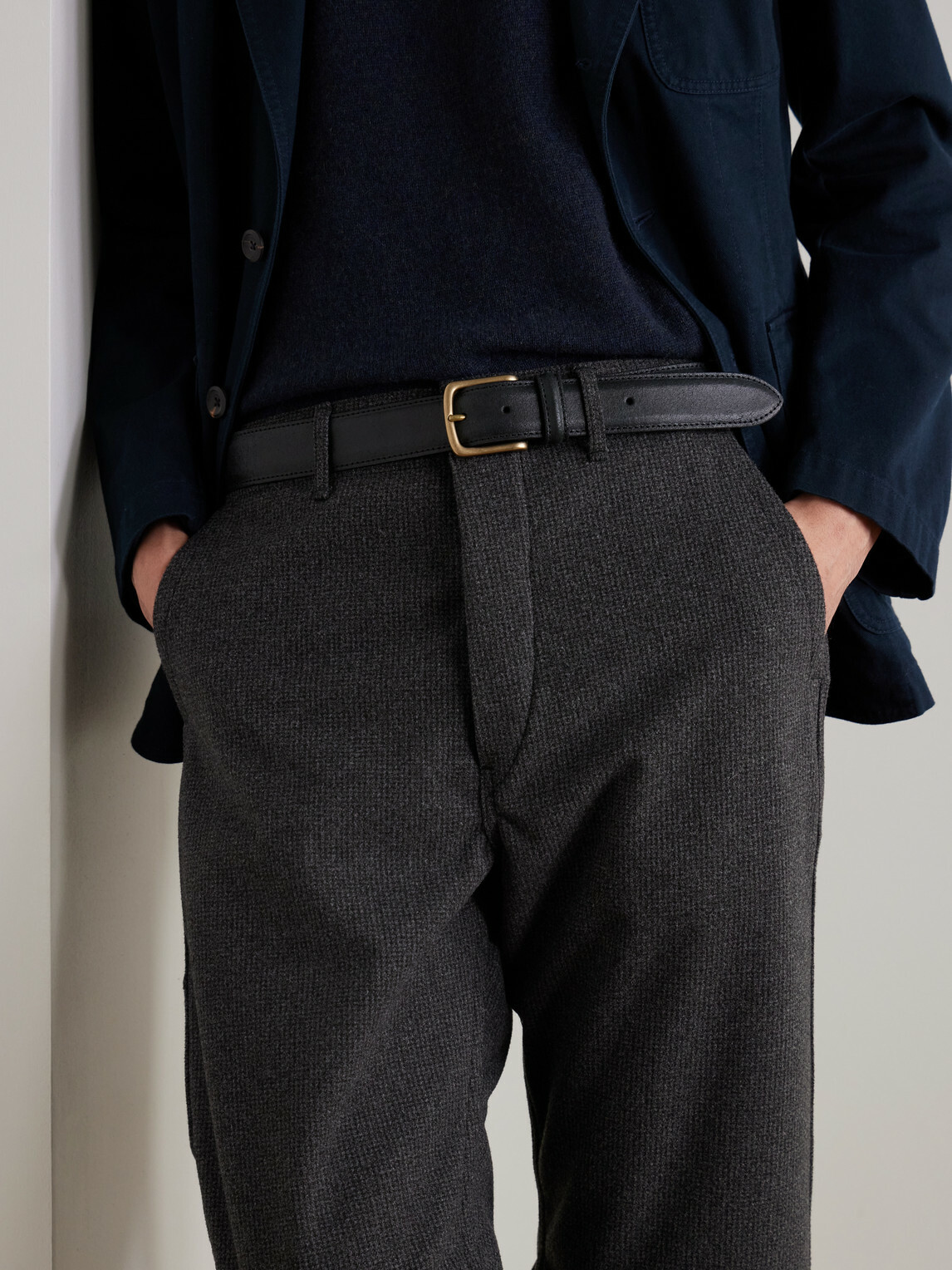 Anderson's - 3.5cm Leather Belt - Black