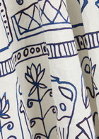 Alemais Leela Printed Linen Maxi Dress Cream
