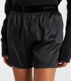 Tom Ford High-rise silk-blend satin shorts