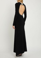 Rabanne Embellished Open-back Gown Black