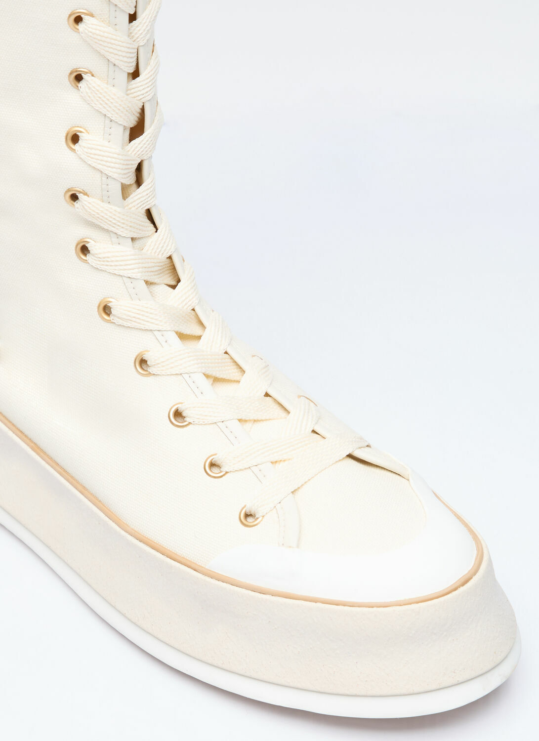 Max Mara Canvas Lace-Up Boots