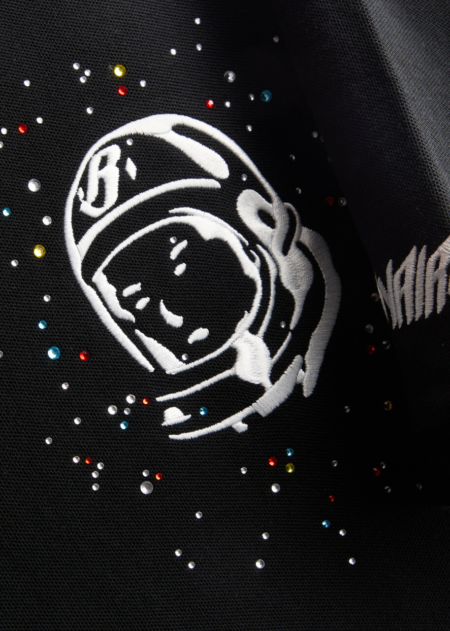Billionaire Boys Club Embellished Astro Piqué Cotton Polo Shirt Black