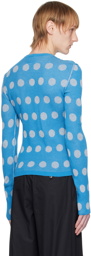 MM6 Maison Margiela Blue Polka Dot Sweatshirt