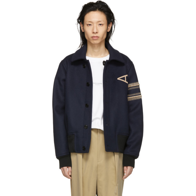 Photo: Acne Studios Navy Wool Ollys Bru Jacket