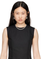 Amina Muaddi Silver Iris Necklace