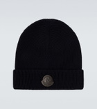 Moncler Logo virgin wool beanie