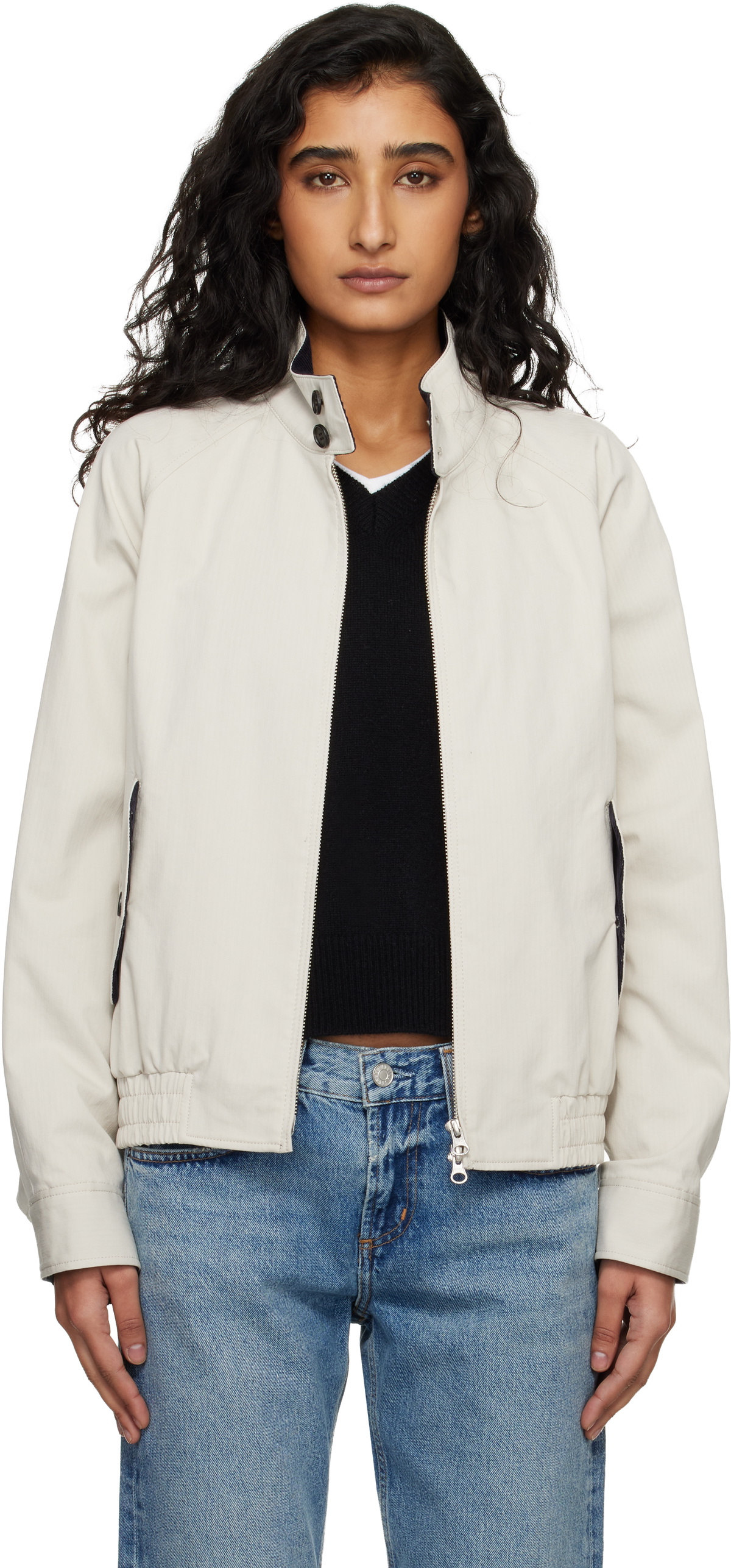 Dunst Beige Modern Harrington Jacket