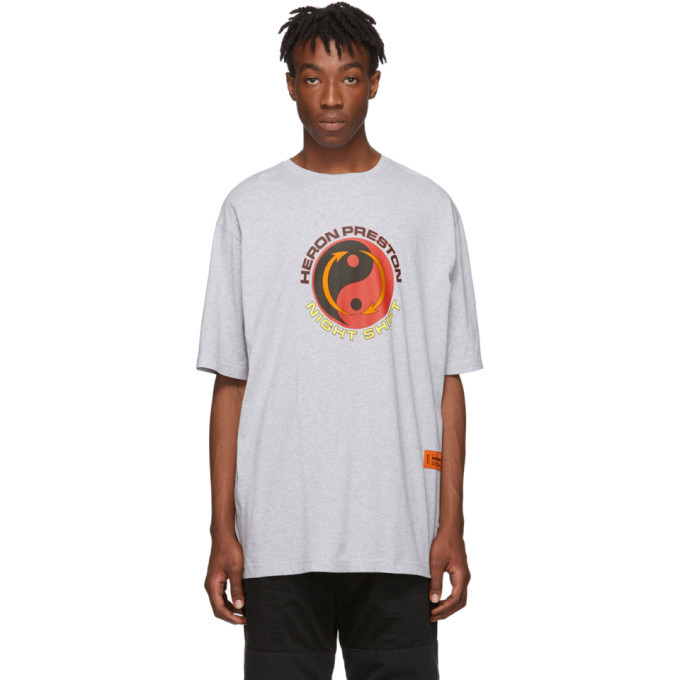 Photo: Heron Preston Grey Melange Tao T-Shirt