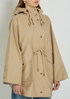 Moncler Brunnera Logo-appliquéd Cotton-blend Parka Coat - Rust - One Size