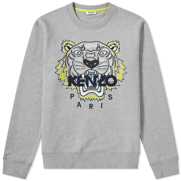 Photo: Kenzo Embroidered Tiger Crew Sweat Pearl Grey