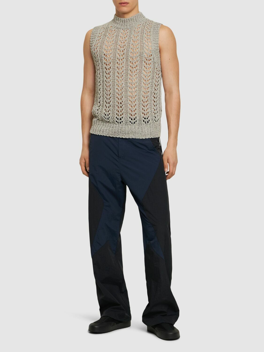 J.L-A.L Redos Cotton Blend Open Knit Vest J.L - A.L