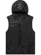 Moncler - Heizo Logo-Appliquéd Ripstop-Panelled Shell Hooded Gilet - Black