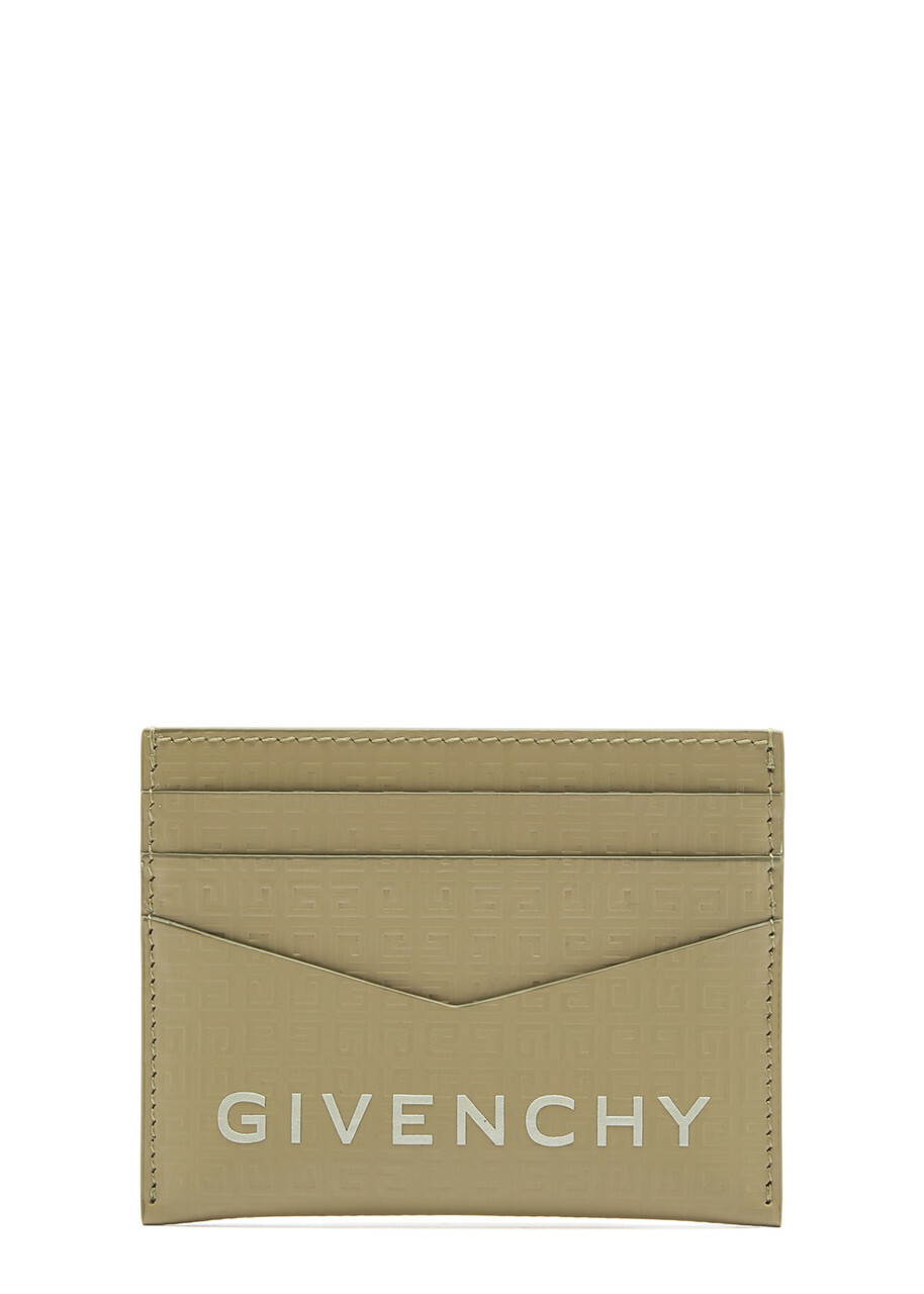 Givenchy 4G-embossed Leather Card Holder - Khaki - One Size