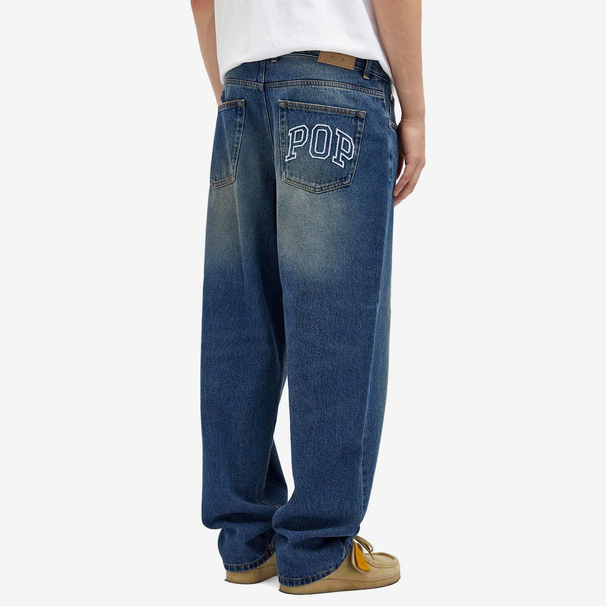 Pop Trading Company Men's Dr's Pant in Washed Denim Pop