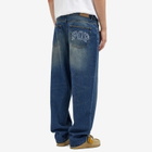 Pop Trading Company Men's Dr's Pant in Washed Denim