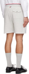 Thom Browne Gray Pique Loopback Sweat Shorts