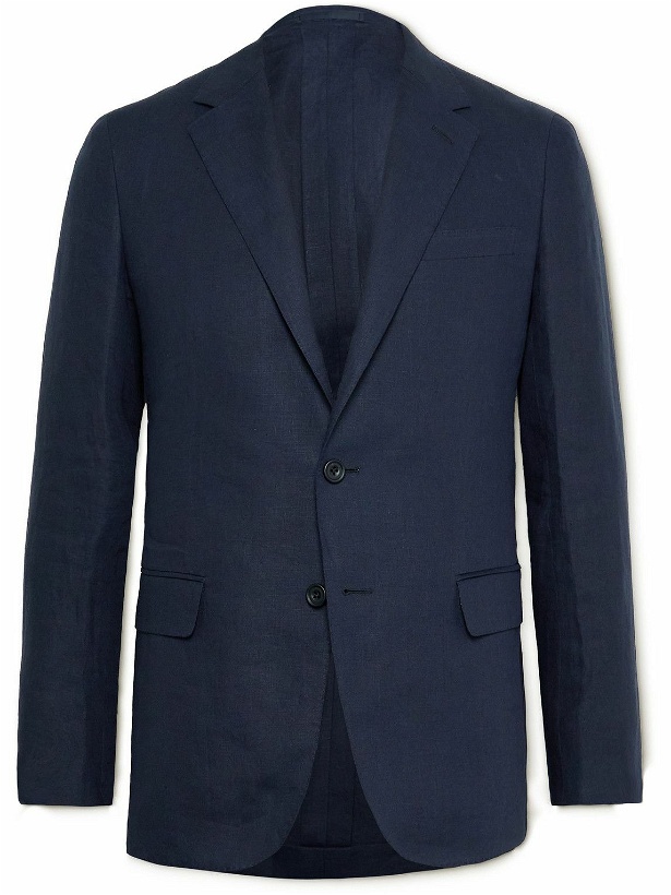Photo: Kingsman - Unconstructed Linen Suit Jacket - Blue