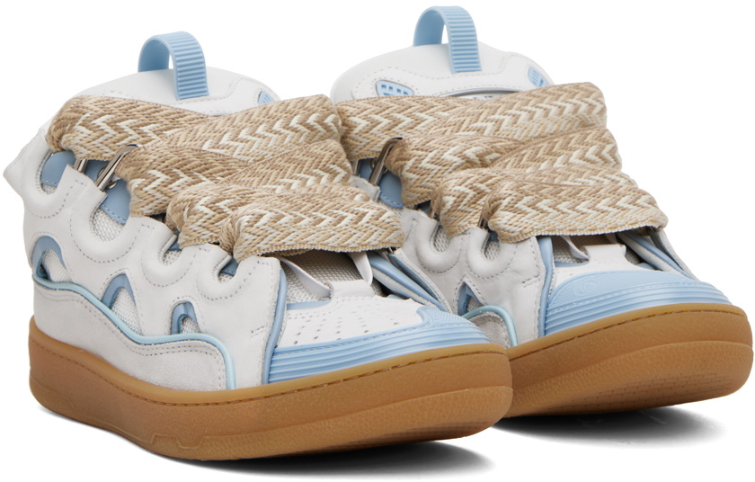 Lanvin SSENSE Exclusive Blue Curb Sneakers Lanvin