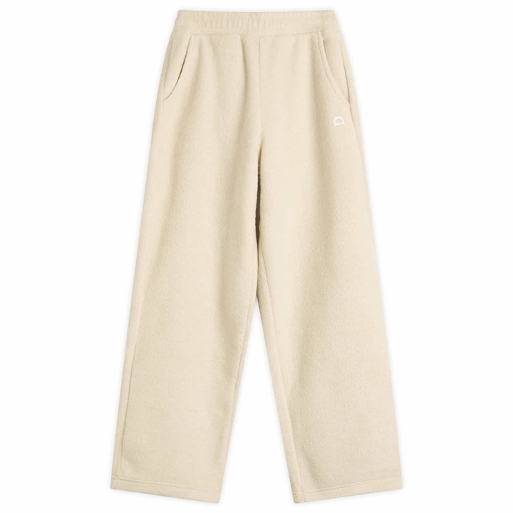 Photo: DUNST Women's Boucle Wide Leg Sweatpants in Cream