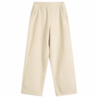 DUNST Women's Boucle Wide Leg Sweatpants in Cream