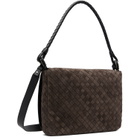 Bottega Veneta Brown Swing Intrecciato Suede Bag