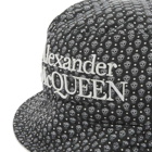 Alexander McQueen Men's Polka Dots Skulls Bucket Hat in Black/Medium Grey