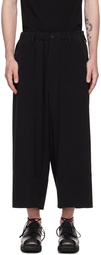 Yohji Yamamoto Black Cropped Trousers