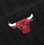 The Elder Statesman - NBA Chicago Bulls Appliquéd Ribbed Cashmere Beanie - Black