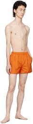 ZEGNA Orange Drawstring Swim Shorts