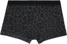 TOM FORD Black & Gray Leopard Boxers