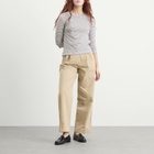 DUNST Women's Wide Chino Trousers in Beige