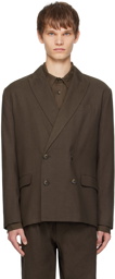 COMMAS Brown Double-Breasted Blazer