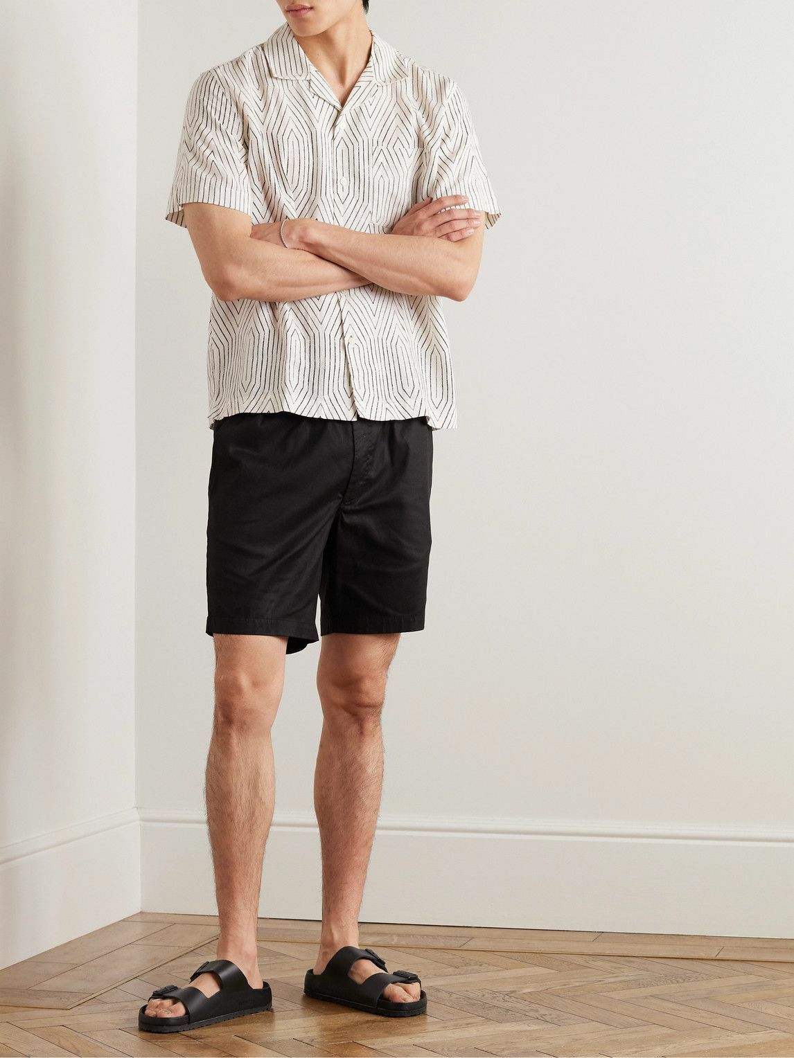 Derek Rose - Harris 1 Straight-Leg Lyocell-Blend Shorts - Black