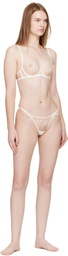 Agent Provocateur Off-White & Beige Lindie Thong