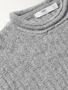 Inis Meáin - Moss Ribbed Baby Alpaca Sweater - Gray