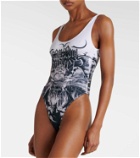 Jean Paul Gaultier Diablo printed swimsuit