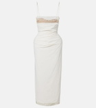 Magda Butrym Lace-trimmed silk corset dress