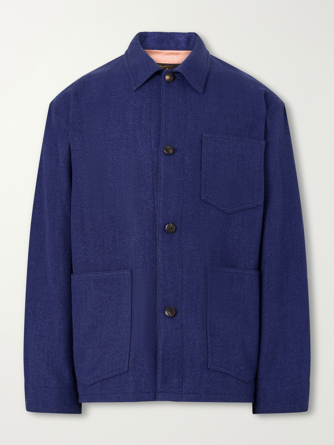 Visvim - Baker Textured Wool and Linen-Blend Jacket - Blue