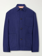 Visvim - Baker Textured Wool and Linen-Blend Jacket - Blue