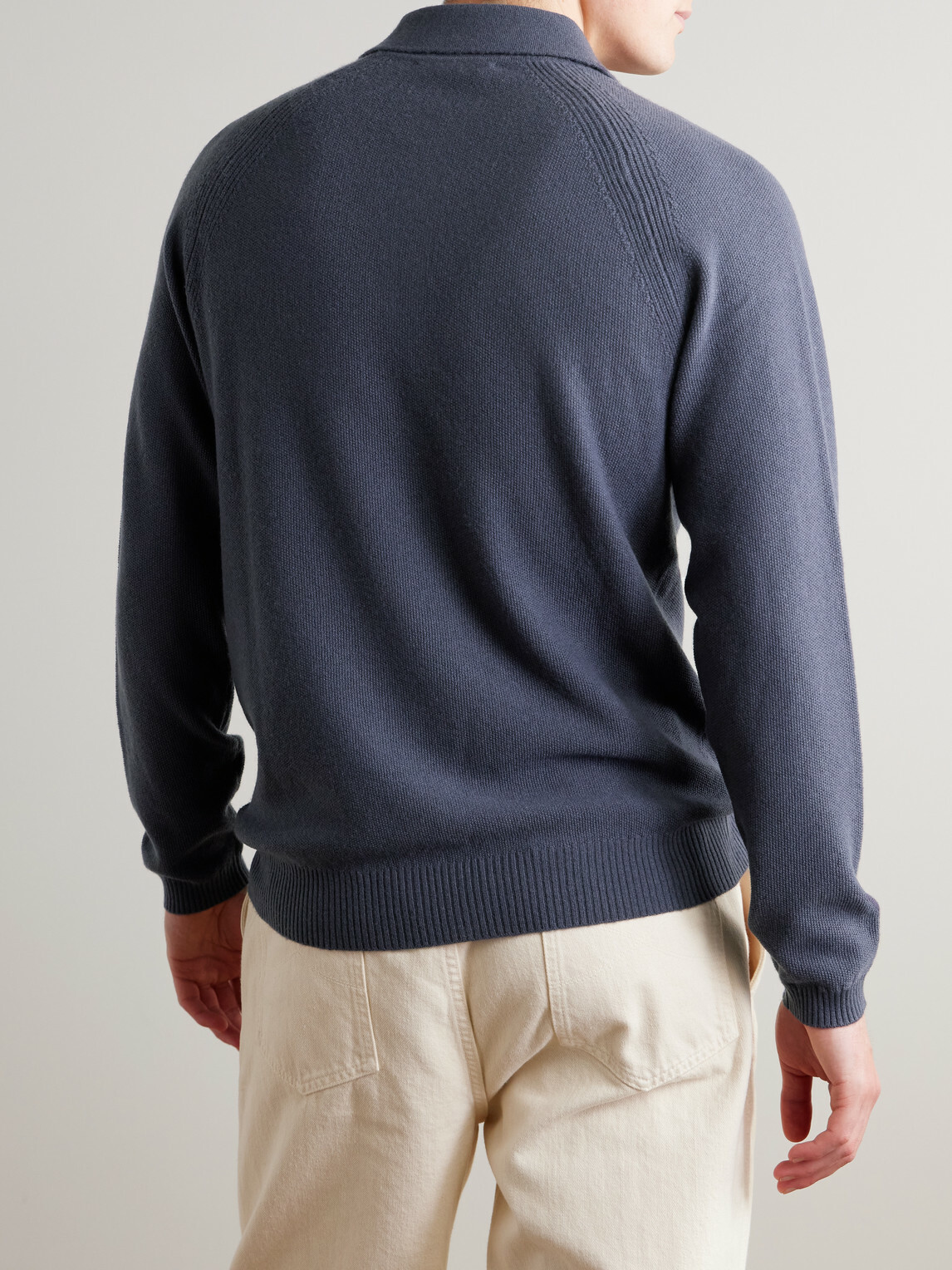 Mr P. - Wool and Cashmere-Blend Polo Shirt - Gray